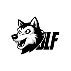 Naklejka premium vector illustration of a wolf