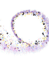 Abstract swirl of confetti, perfect for party invitations, celebrations, and festive designs.