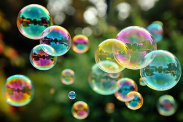 Molecules Suspended in a Radiant Blue Fluid on a Dark Background