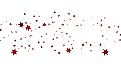 Obraz premium Red Stars Scattered on White