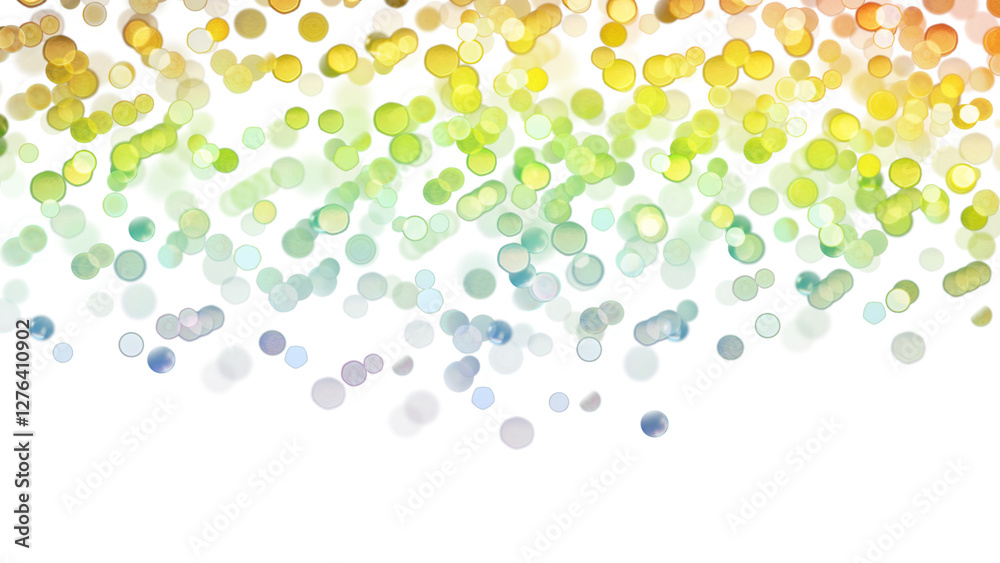 Poster blurred bokeh colors light glowing on transparent background
