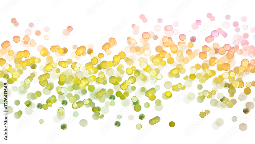 Poster blurred bokeh colors light glowing on transparent background