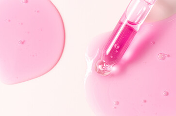 A sample of a moisturizing gel or serum for the skin. White background