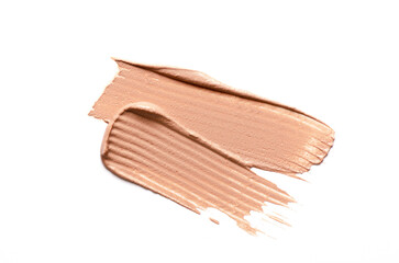 A sample of cosmetic clay for a body or face mask. White background