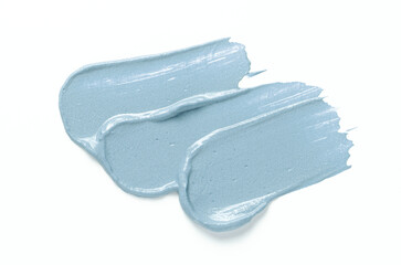 A sample of cosmetic clay for a body or face mask. White background