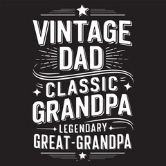 Fototapeta premium Vintage dad classic grandpa graphic