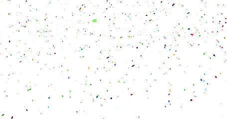Colorful Confetti against a White Background Tranparent BG Confeti