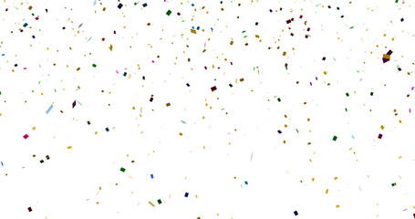 Colorful Confetti against a White Background Tranparent BG Confeti