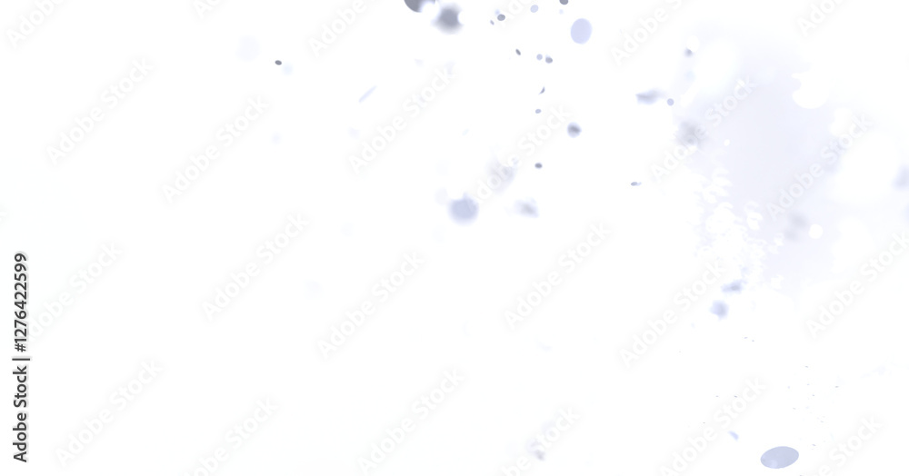 Poster beautiful abstract background with light blue particles floating on white. perfect for websites, pre