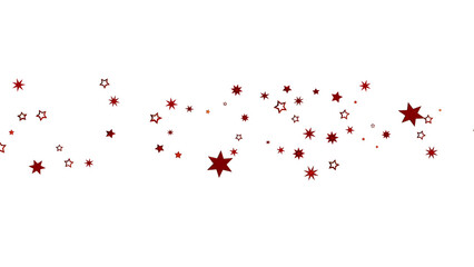 Obraz premium Red Stars Scattered on White