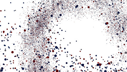 Abstract Red Blue Grey Confetti Background