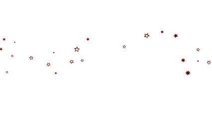 Red Stars Scattered on White