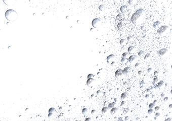 Abstract background of many bubbles in a clear liquid. Perfect for cosmetics, cleaning, or spa concepts.