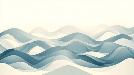 Fototapeta premium Abstract Blue and White Wave Pattern Design