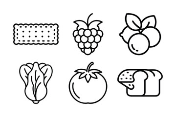 fruits and vegetables icons