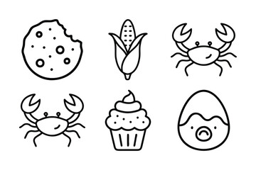 set of easter eggs and flowers