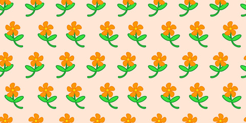 Leaves branch and floral plants banner. seamless pattern. Creative minimalist Abstract art background. Design wall decoration, postcard, poster or brochure