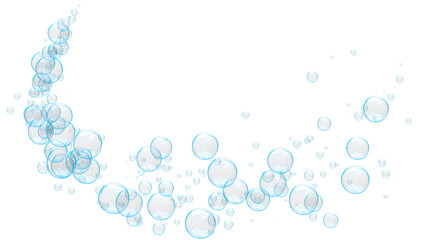 water bubbles trail isolated on transparent background, air drops png liquid and beveragesocial media design element