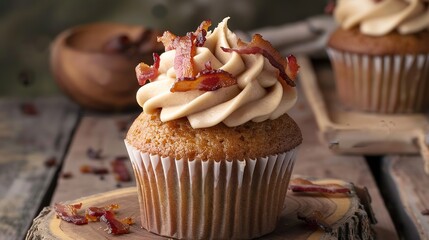 cupcakes with cream and chocolate