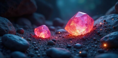 Soft luminescence casts a mystical glow on ancient stones, illumination, ethereal, ancient