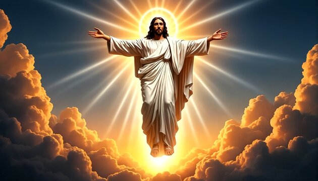 Jesus Christ Ascending into Heaven.