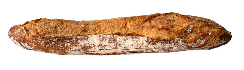 baguette de campagne, PNG sur fond transparent