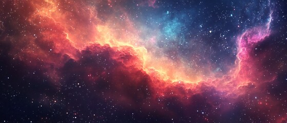 Obraz premium swirling stars and nebula clouds