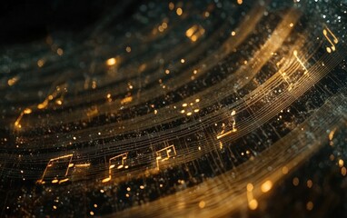 A computer generated colorful wave image on a dark background