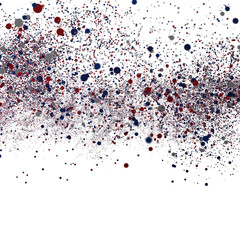 Abstract Red Blue Gray Particle Splash Background