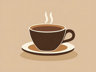 Fototapeta premium cheerful cup of coffee