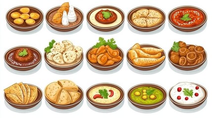 A beautifully styled Indian food platter with rich, aromatic dishes.