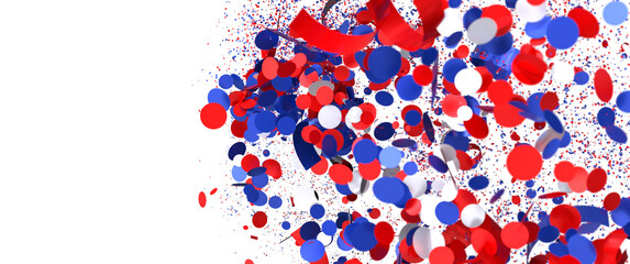 Red White Blue Confetti Burst Celebration