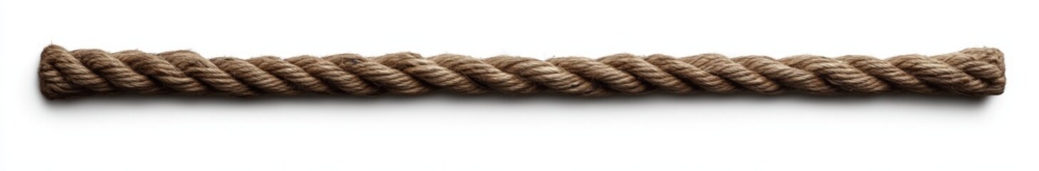 Fototapeta premium This image features a closeup view of a rope against a white background