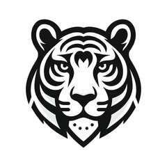 Tiger head vector silhouette icon