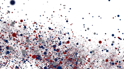 Colorful particle explosion, ideal for design projects