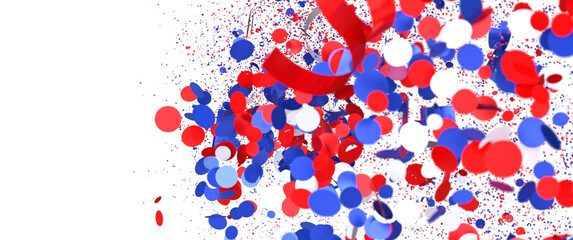 Red White Blue Confetti Celebration