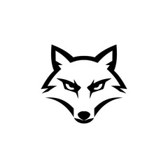 Minimalist Wolf Head Logo Vector