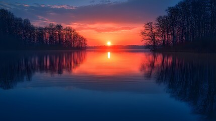 Obraz premium A serene lac scene