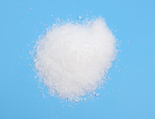 Barium hydroxide on blue background