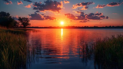 Obraz premium A serene lac scene