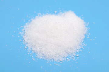 Barium hydroxide on blue background
