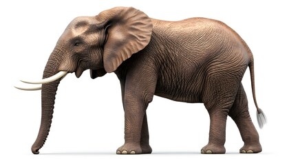 Fototapeta premium African elephant standing with its long tusks in view