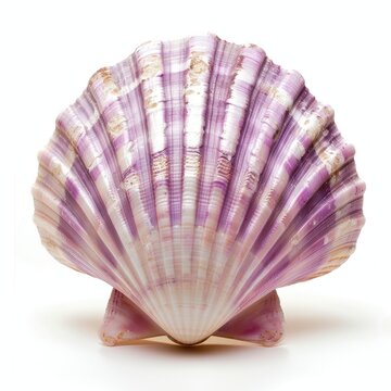 Vibrant purple seashell closeup