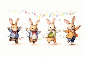 Bunnys figurine representation celebration.