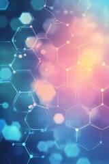 Abstract hexagonal pattern with vibrant colors