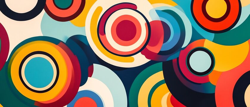 vibrant vibe radiating circles