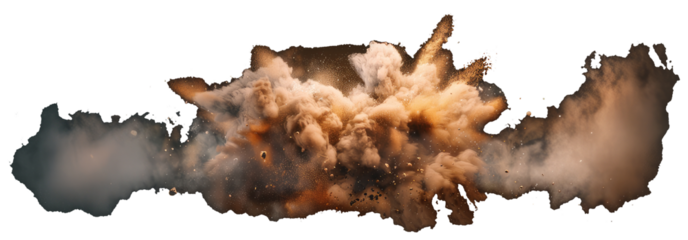 Explosion Isolated on Transparent Background