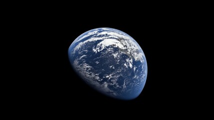 Fototapeta premium Satellite orbits Earth, capturing vibrant blue and white surface, showcasing planetary beauty from space.