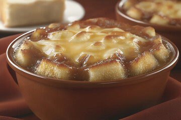 Delectable French Onion Soup with Melted Gruyere