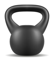 kettlebell for sports or fitness for muscle building stock cartoon vector illustration isolated on white background